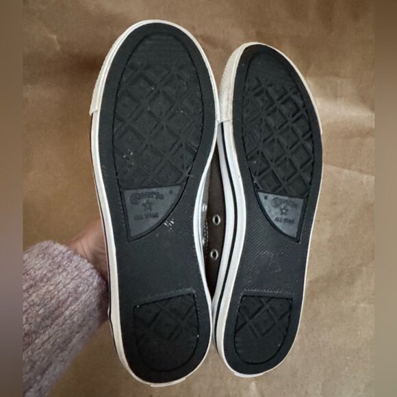 Converse All Star Grey Ballet Lace Slip On Sneakers. Size 7 - Picture 5 of 8
